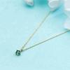 Silver 925 Daily Emerald Layered 18K Gold Cubic Necklace N019