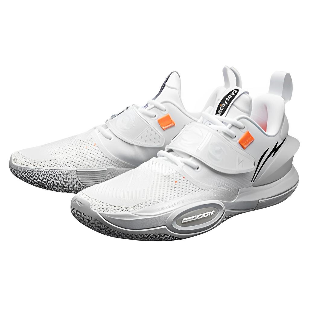 Li Ning All City 10 V2 ' White Hot ' Textile, Leather Slip Resistant, Abrasion Resistant, Breathable Low Top ABAS059-3