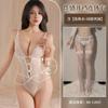 Sexy underwear Sexy lace Open file one-piece small chest big perspective bed flirting robe suspenders