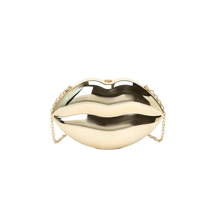 

Смешная креативная сумка-губы женская сумка 2025 новая европейская и американская мода градиент цвета личность плечо акриловая вечерняя сумка