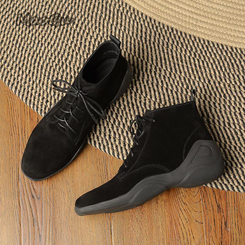 Vintage Style Round Toe Fashion Soft Sole Brown Short Boots Women's 2026 Autumn Versatile Ankle Boots for Women Casual Footwear