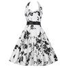 Elegante Vestito da Festa a Pois Vintage Anni '50 stile Halter di Audrey Hepburn