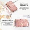 Floral Leather Wallet Case for Samsung Galaxy A05-A71 / S24-S25 series...with Detachable Shoulder Strap