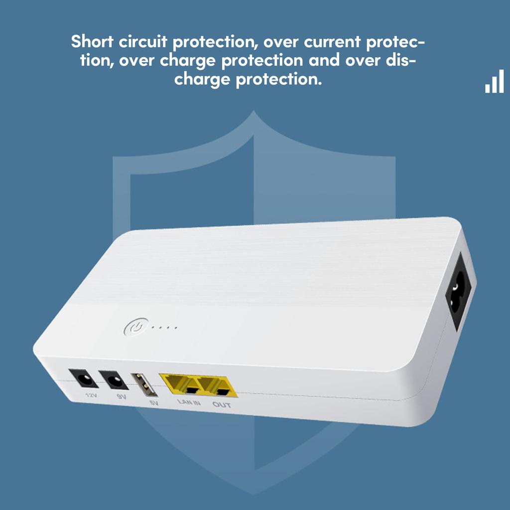 Netzteil 8000 mAh 29,6 Wh 48 V 5 V 9 V 12 V 5,5 x 2,5 mm POE USV-Stromversorgung für WLAN-Router, Kamera, Mobiltelefon