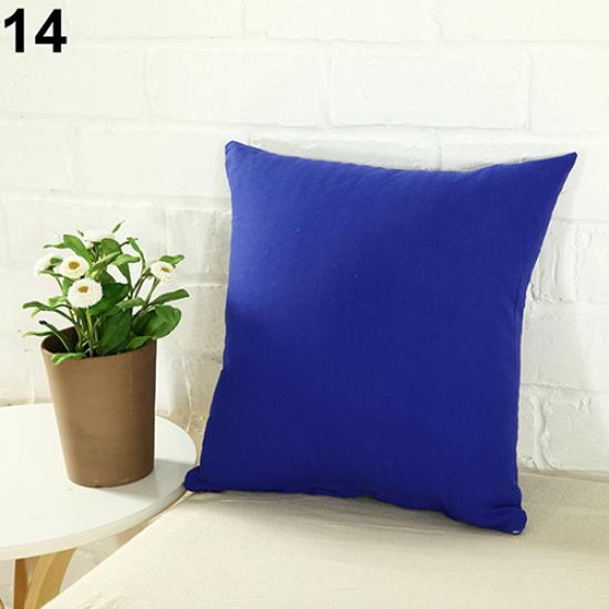 Fashion Simple Solid Color Throw Cushion Square Cover Pillow Case Home Decor