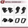 2pcs Windshield Washer Nozzle for Toyota Camry 2002-2006 Front Windshield Spray Nozzles Wiper Spray Washer Jet No.85381AA042 Black Plastic