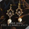 Baroque Special-shaped Freshwater Pearl Earrings, Retro Court Style Zircon Literary Earrings.