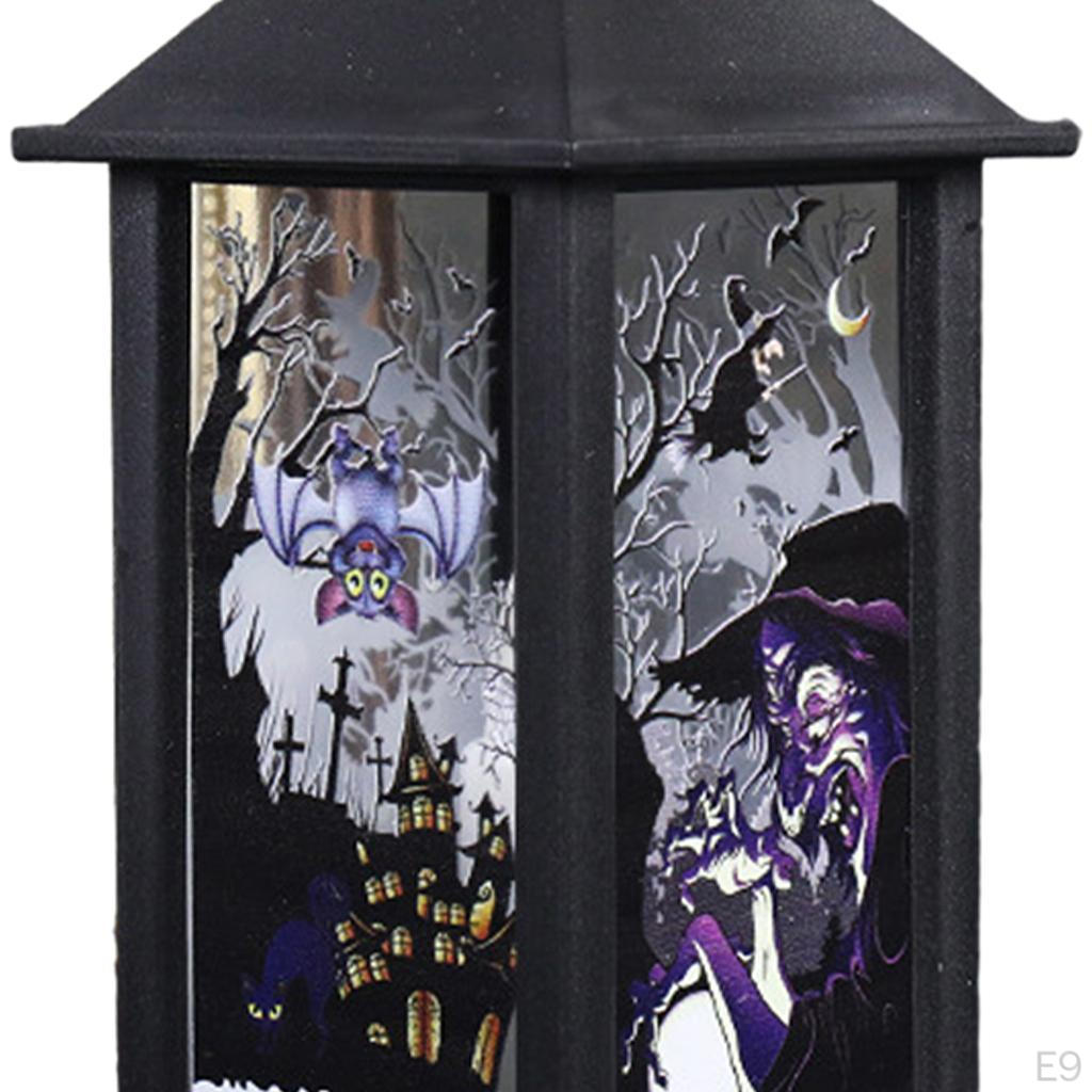 Battery Operated Flameless LED Cale Halloween Lantern Decoration