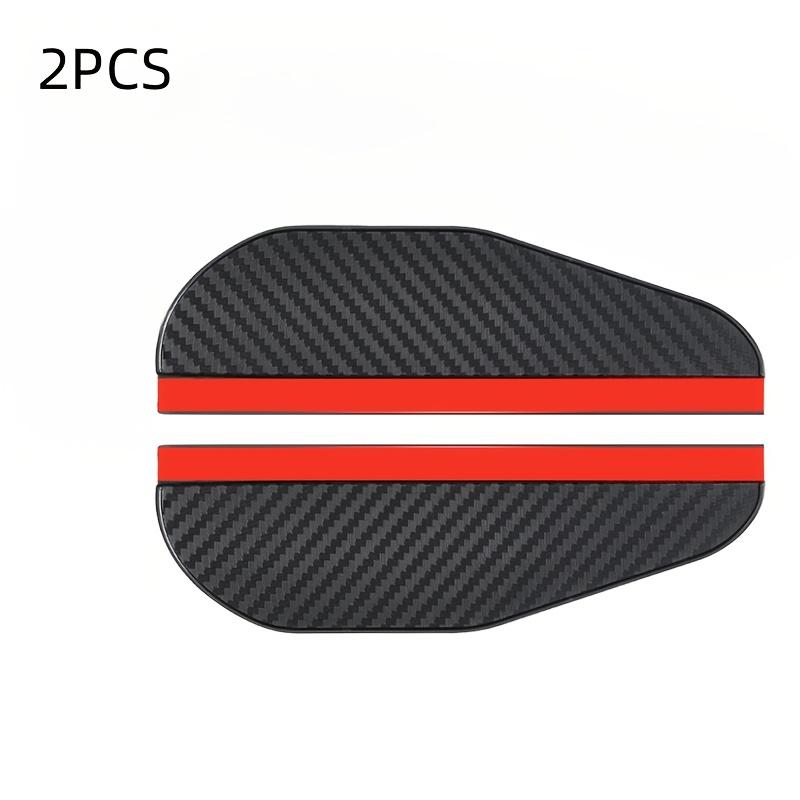 

2PCS Smoke Visor Guards for Car Side Mirrors - Waterproof Carbon Fiber Auto Rain Eyebrows for Cars, Trucks and SUVs - Universal Fit (Black) A pair of thickened carbon fiber eyebrows