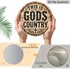 2D Flat, 1pcDecorative Signs & Plaques 1pc of 7.87x7.87 Inch Aluminum Vintage Signage: 'This Is God's Country' - Outdoor Decoration for Gardens