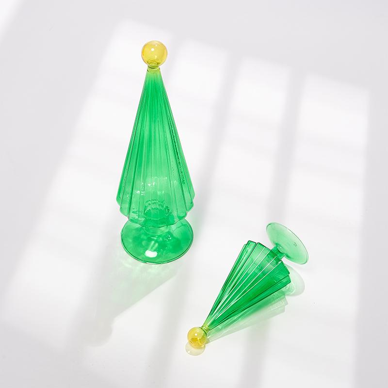 1PC Handmade Crystal Holiday Gift Gift for Colleague Glass Christmas Tree Decor Office Christmas Decoration