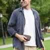 CONTACT'S Étui à Montre Vintage en Cuir Véritable 2 Emplacements Fermeture Éclair Sac à Montre Support pour Homme Voyage Cadeau Quotidien Boîte de Rangement Présentoir pour Montre