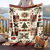 Christmas Flannel Throw Blanket Soft Warm Cozy For Sofa Bed Indoor Home Use Great Holiday Gift