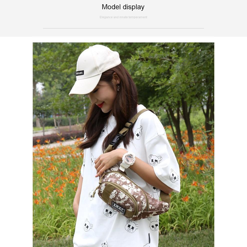 Camouflage Outdoor Mountaineering Fanny Bag Versatile Fashion Trend Shoulder Fanny Bag Running Sports Cycling Messenger Bag Bag