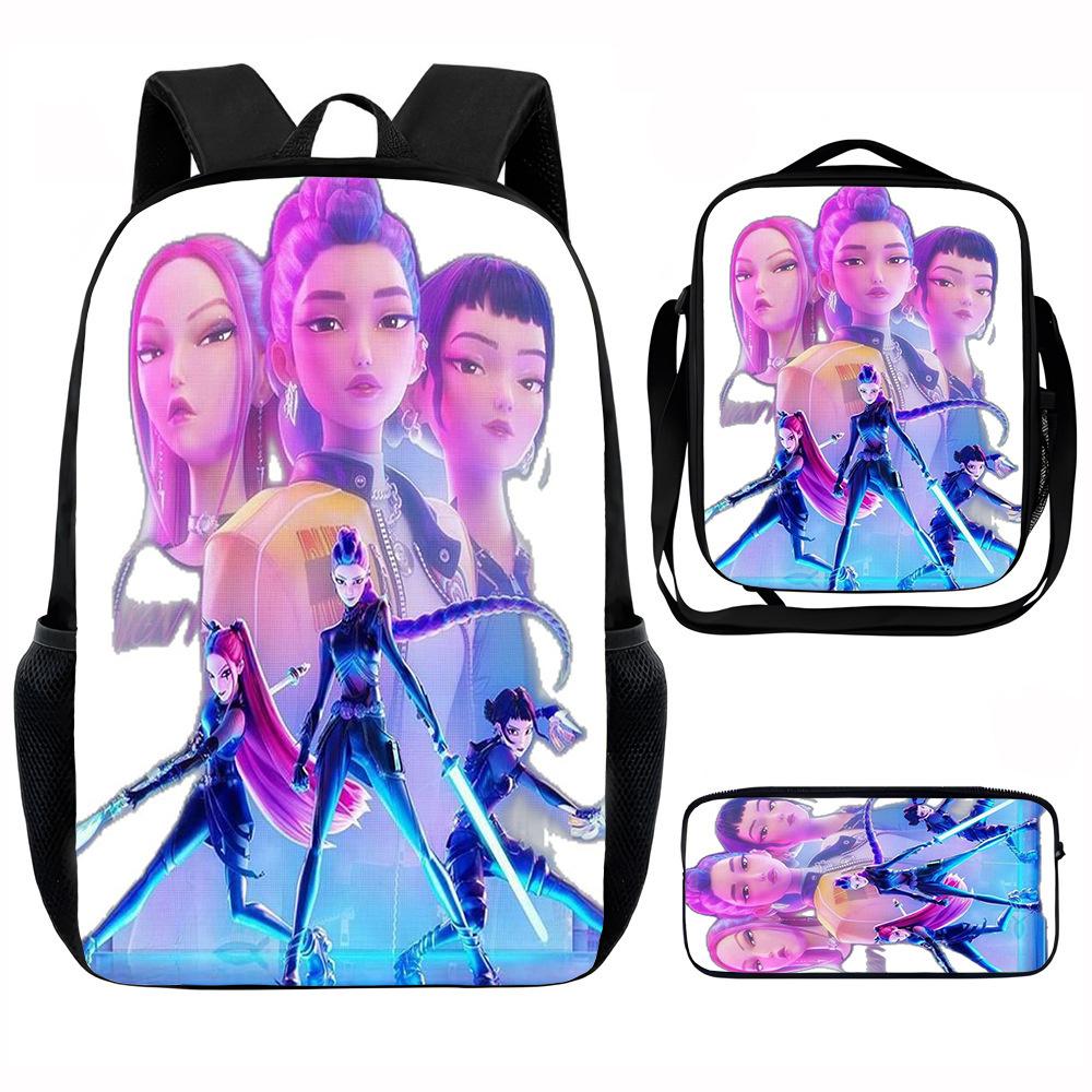 K-Pop Hunter Magic Girls New Children's Backpack DIY Customizable Unisex Student Bag Kindergarten Double Shoulder Cute Cartoon