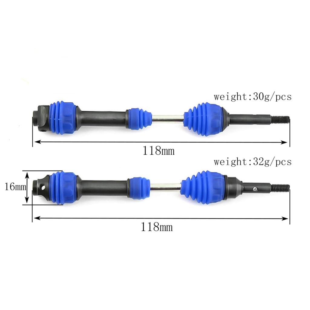 4 Pcs Rr Drive Shaft Steel Driveshaft CVD Replacement for Slash Rustler Hoss VXL 4X4 1/10 Remote control Car