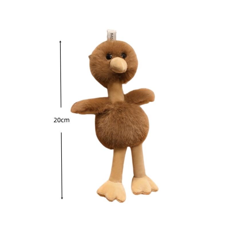 Ostrich Plush Toy Soft Stuffed Doll Cartoon Animal Keychain Pillow Pendant For Kids Car Bag Decor Xmas Gift
