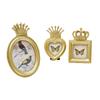 Desktop Photo Frame with Gold-Tone Finish, Ornate Crown Detail, Decorative Resin Picture Frame for Tabletop or Wall Mount Styling
