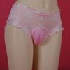 Sissy Lingerie For Men Silky Cute Cartoon Lace Sheer Panties Camel Toe Underwear Crossdresser Mesh See Through Lingerie
