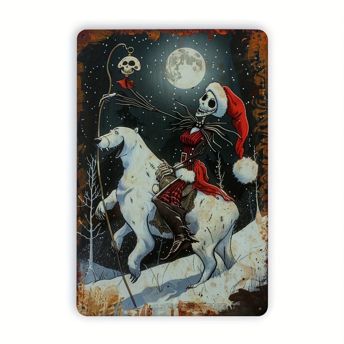 

Holiday seasonThemed Metal Tin Sign Fun Gothic Wall Art for Holiday Parties Themed Restaurants Best for Holiday season 20x30cm（7.8x11.8inch）