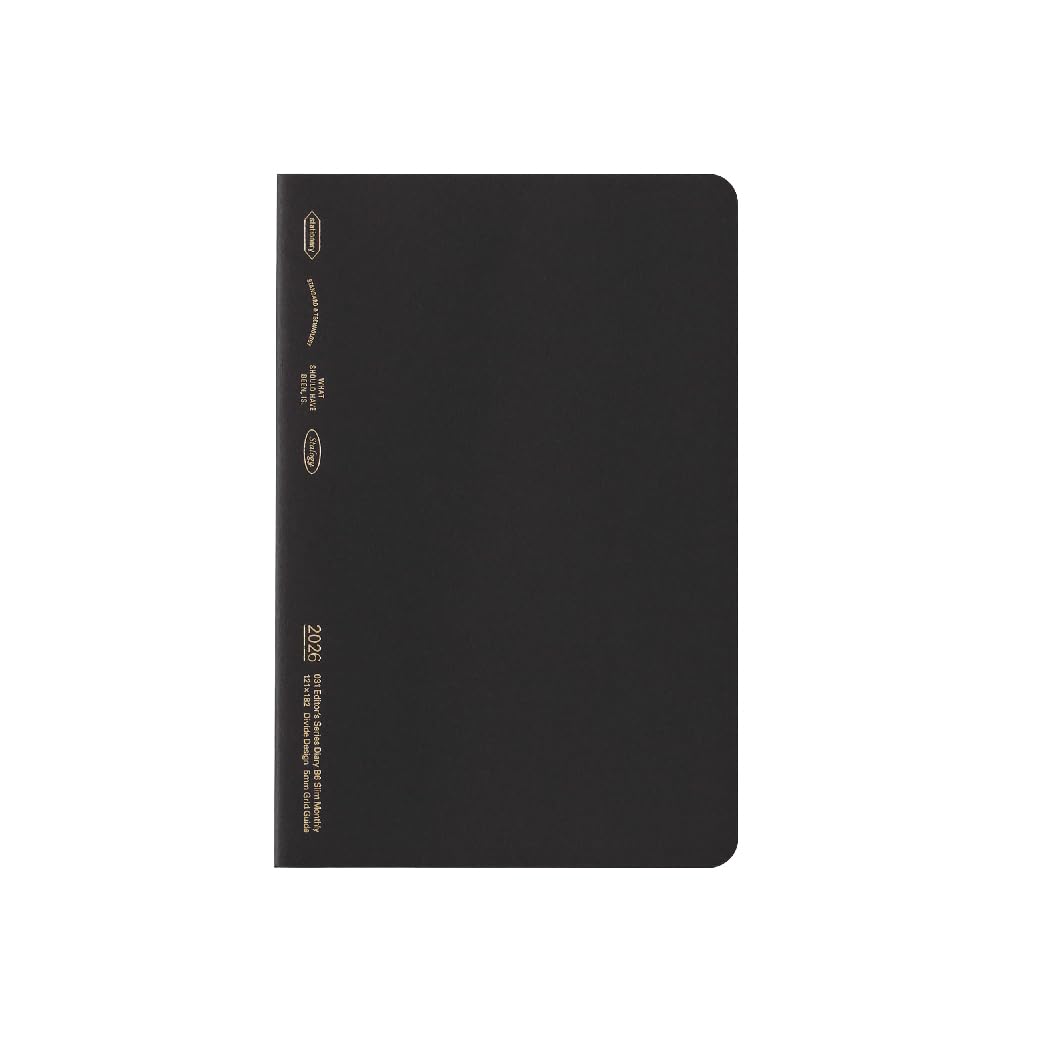 

Nitoms STALOGY B6 SS0142 December Planner, 2026, Size, Slim, Monthly, Black, (Starts 2025)