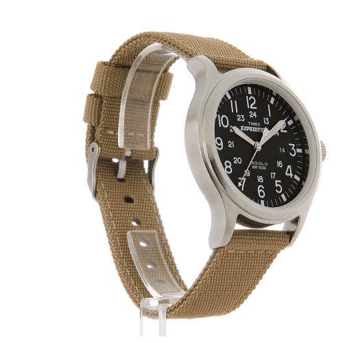 Timex Expedition Scout Metal Watch with Black Dial and Sand Strap, Men's, T49962 [Official Import]