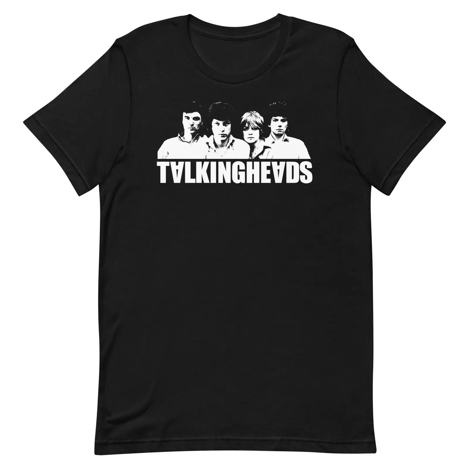 Talking Heads Portrait Digital Art Graphic Black Tee Shirt Unisex t-shirt M
