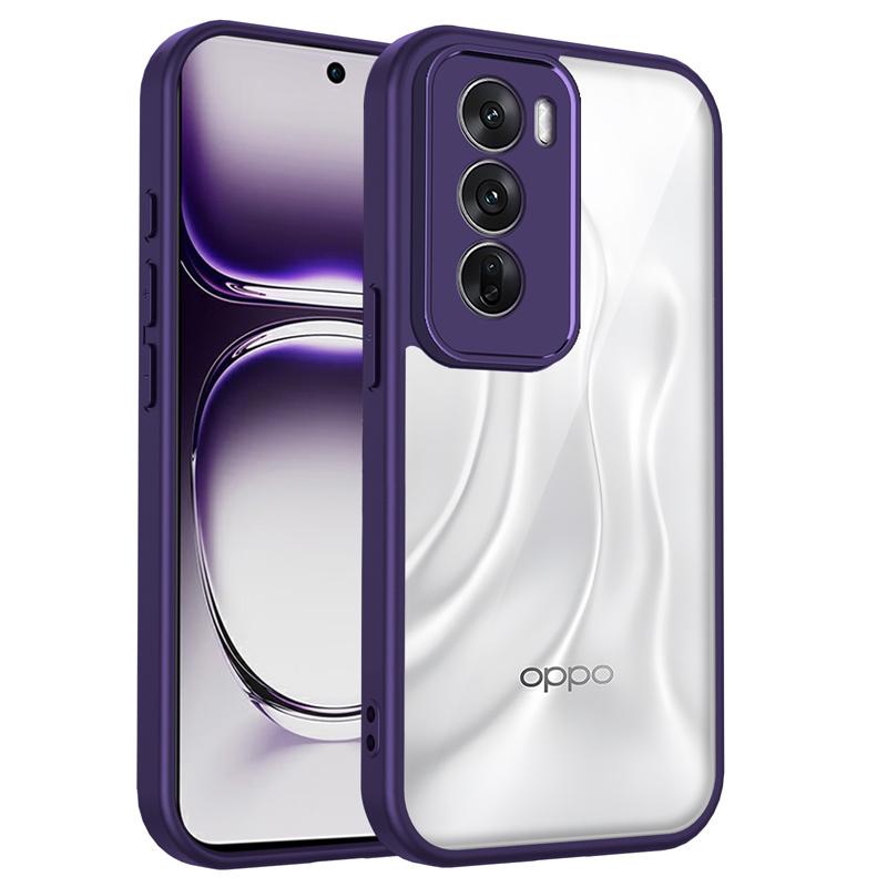 

Oppo Reno12 Pro CPH2629 Case Shockproof Silicon TPU Bumper Clear Back Hard Cover Matte Phone Case for Oppo Reno12 Pro 5G CPH2629 Pc + tpu&Oppo Reno12 Pro фиолетовый