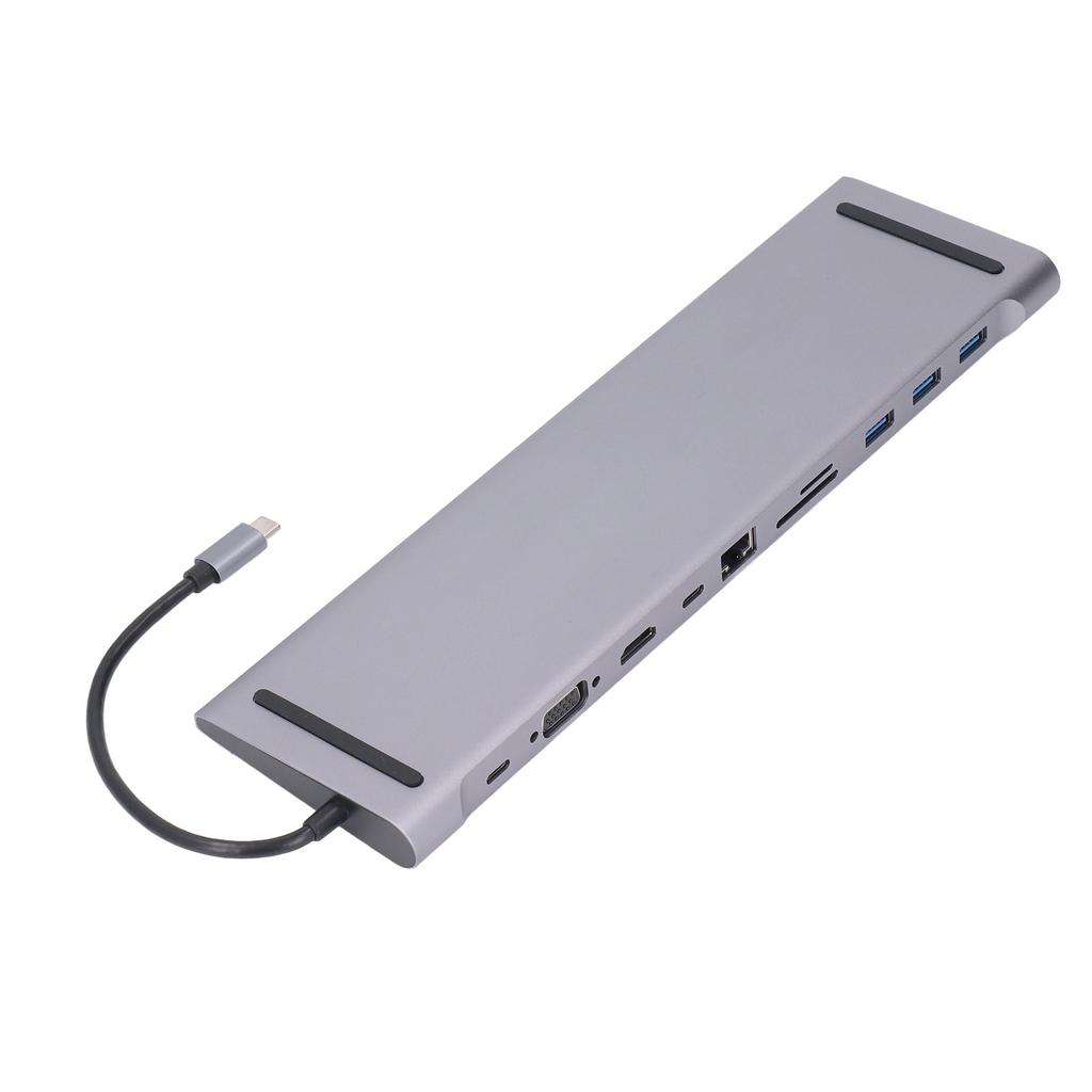 USB C HUB 11 In 1 Adapter PD Storage Memory Card Reader 5Gpbs USB3.0 VGA 1080P 60HZ 4K 30HZ RJ45