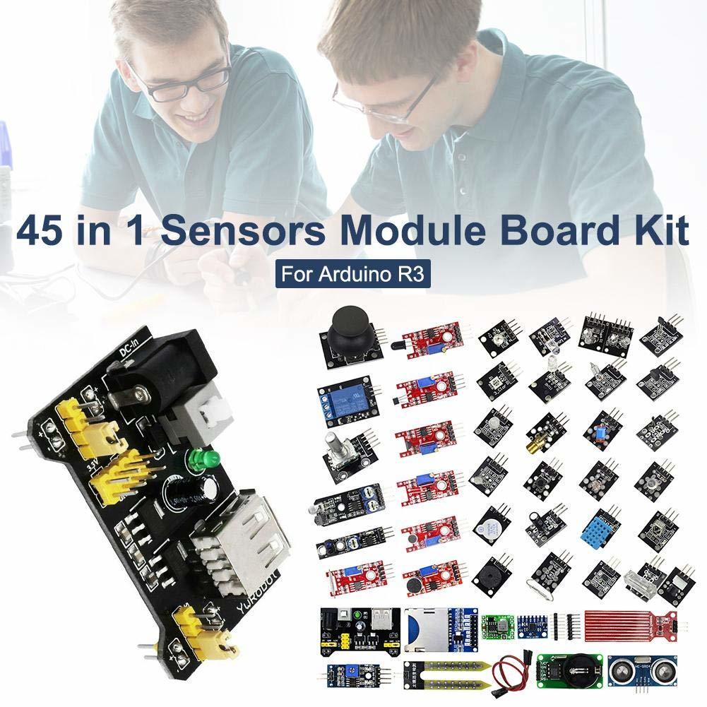 Aokin 45 in 1 Starter Kit for Arduino Modules and Sensors