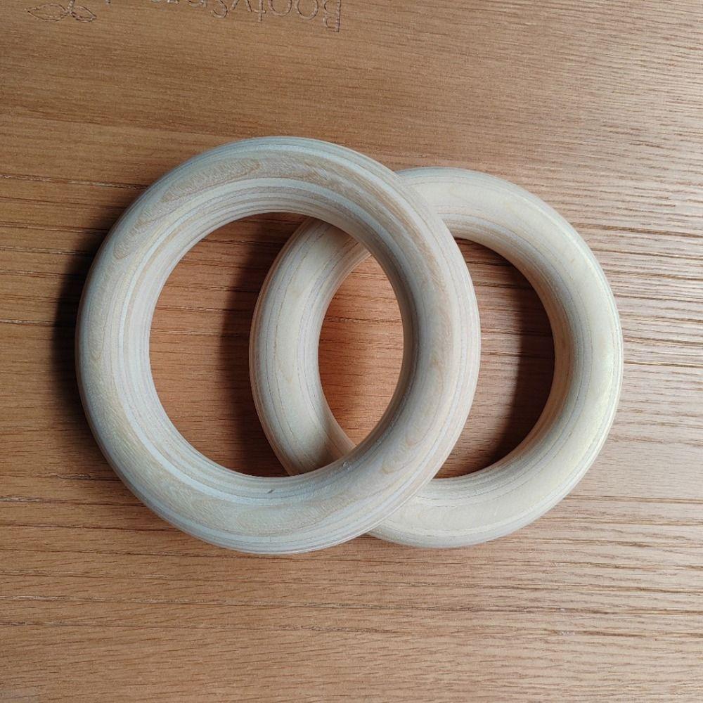 2Pcs Non-Slip Fitness Hoop Solid Wood Pull Up Workout Rings Gym Hanging Rings Home Gym