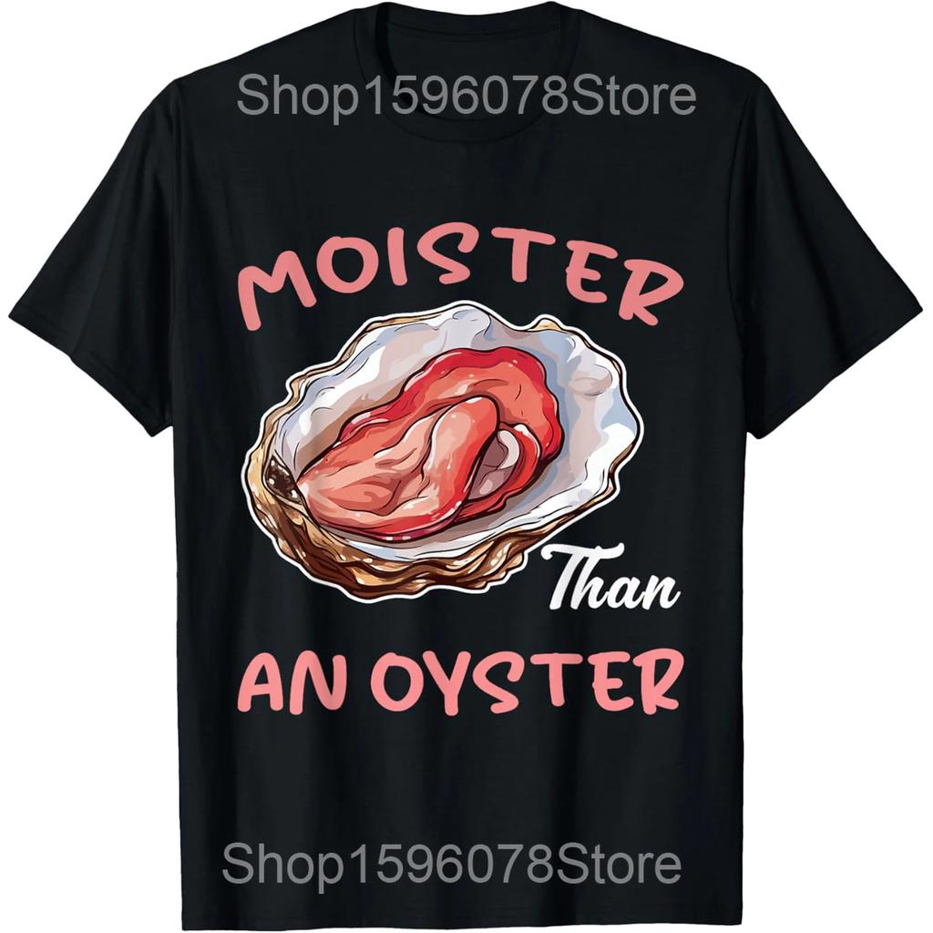 Oyster Club Oysters Summer Holiday Vintage T Shirts Men Cotton Humor Streetwear Tee Shirt Short Sleeve Unisex Loose Clothing