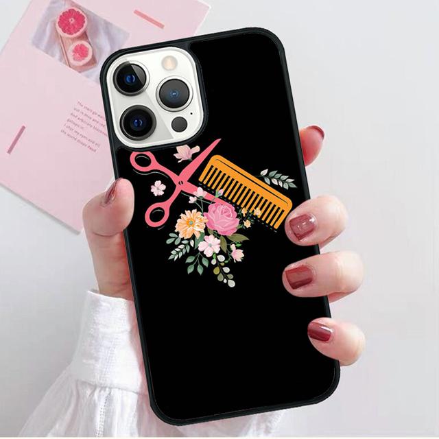 Hair Stylist Scissors Phone Case Back Cover For iPhone 17 Air 16 15 14 Plus 11 Pro Max 13 Pro Max 12 Max Coque