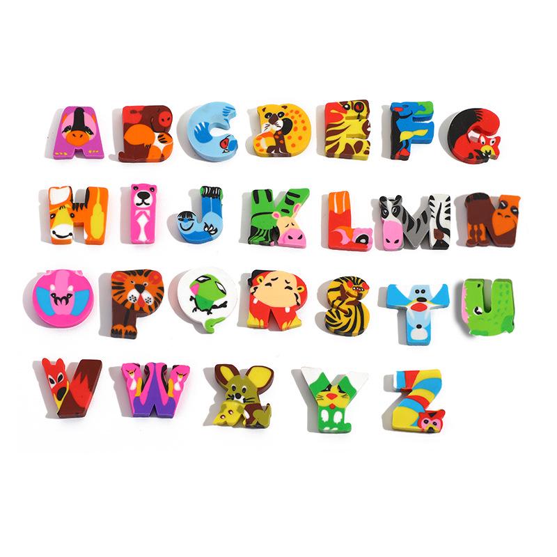Creative Cartoon Eraser Set: 26 English Letters for Kids X