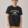 Skechers SS25 Simple Casual Comfortable Round Neck Sports Short Sleeve T-Shirt Unisex Tops Carbon-Black L225U122-0018