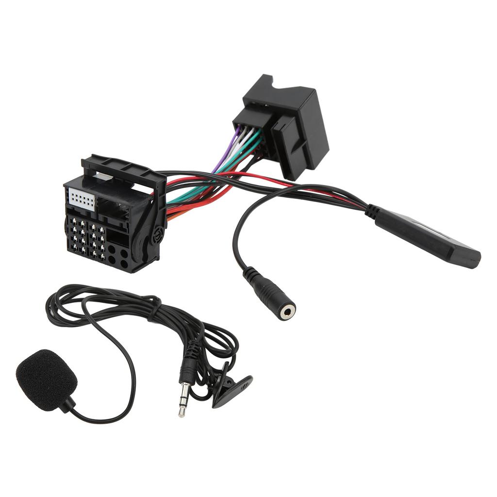 Bluetooth 5.0 AUX In Cable Car Stereo Audio Adapter Replacement for RCD310 RCD510 RNS510with Power Line