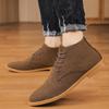 Fashion Trend Mens Autumn Spring Boots Winter High-top Leather Booty Hightcut Retro Men's Winter Walking Casual Boots