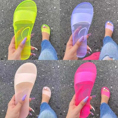 Kadın Sandalet Seksi Yaz Ayakkabı Kadın Moda Sandalet Slaytlar Üzerinde Kayma Bayanlar Şeffaf Daireler Ayakkabı