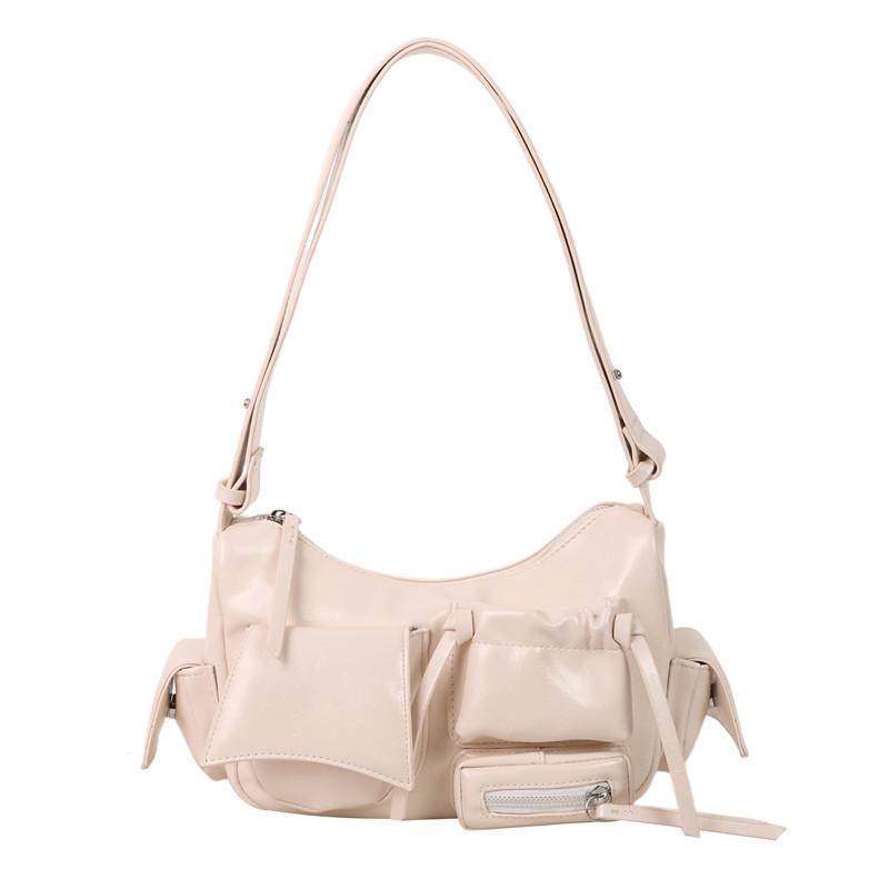 IELGY Unique Motorcycle Style Underarm Bag Retro Texture Commuter All-Match One-Shoulder Me