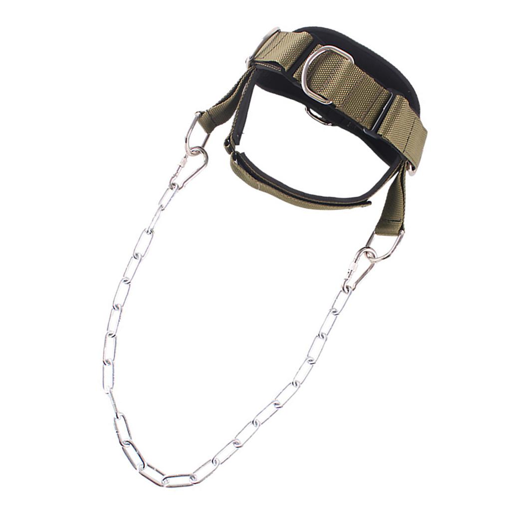 Fitness Neck Harness Weight Lifting Training Exerciser Head Harness Exerciser with Steel Chain Boxing Trainer Equipment