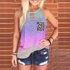 Womens Tie-Dye Leopard Pocket Sleeveless Tank Top Casual Summer Blouse Shirts