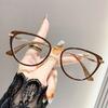 Ins Cat Eye Glasses Cold Tea Color HD Anti Blue Light Glasses Frame Advanced Plain Whitening Glasses
