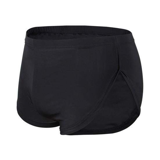 Men Boxer Underwear Low Waist Breathable Smooth Wiring Perfect Fit Shorts Panties Solid Color Loose Fit Home Underwear