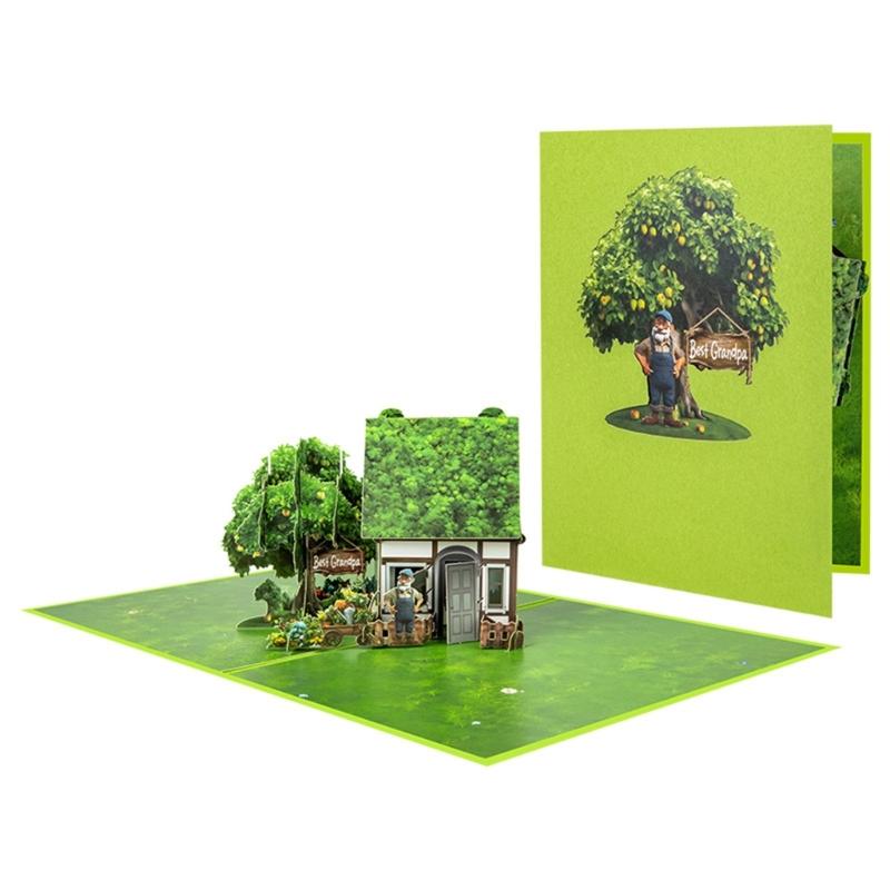 Elegant Birthdays Weddings Greeting Card Elegant 3D Fruit Tree Handmade Greeting Card to Delivery Appreciation