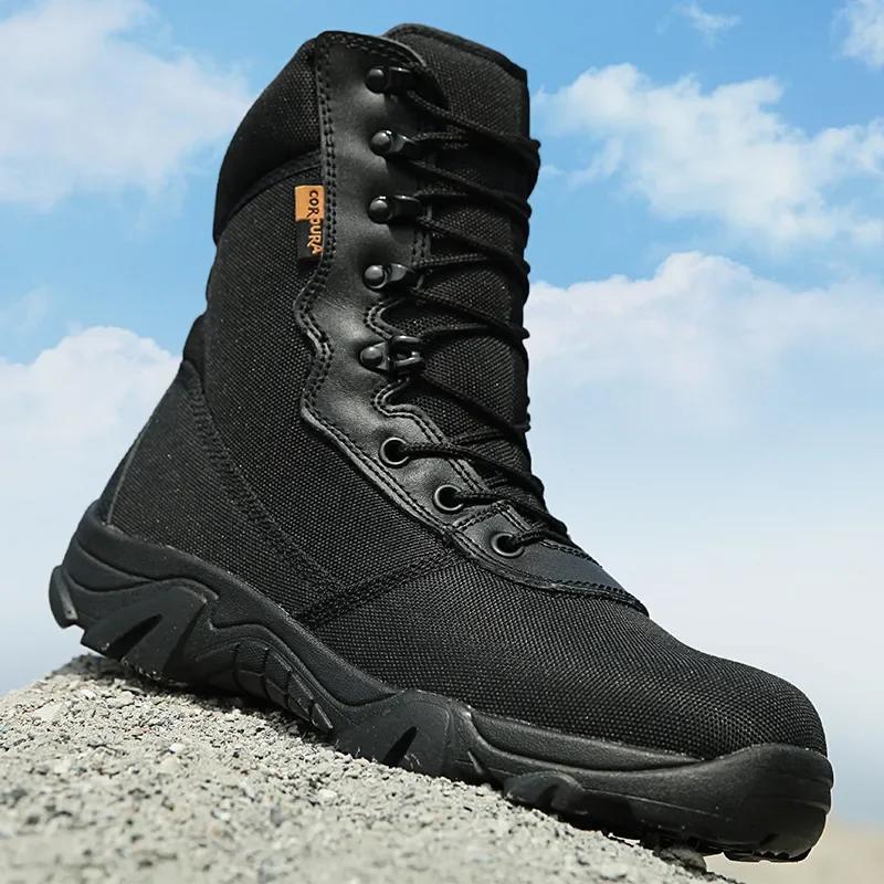 Men's Camouflage Hiking Boots Camping Outdoor Sports Mens Ankle Shoes New Waterproof Non-slip Durable Combat Boots