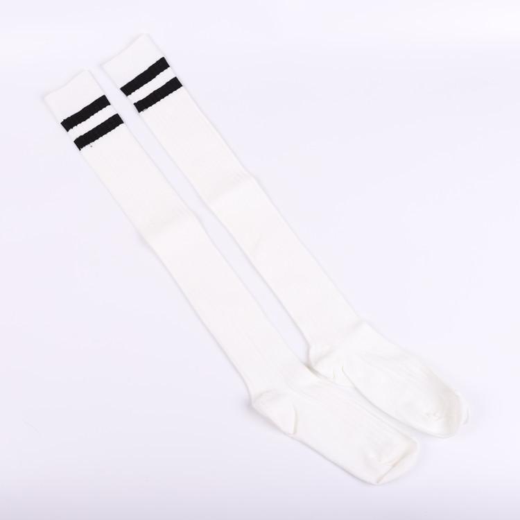 Autumn New Sweet Cotton Bottom Socks Manufacturers Wholesale, Two Bars Vertical Strip Knee Socks Jacquard Long Socks