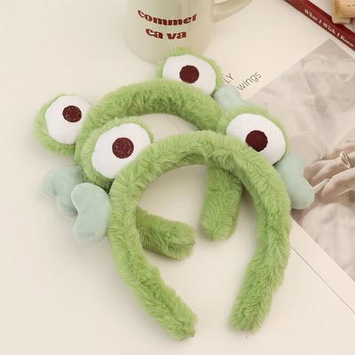 Schöne Stirnbänder mit Froschaugen, aus weichem Plüsch, zum Waschen des Gesichts und Make-up, elastisches Haarband, Kopftuch, Haar-Accessoires