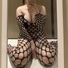 Elastisitet Åpen Skritt kroppsstrømper Kvinner Erotisk Bekledning Tights Sexy Fiskenett Strømpebukser Pluss Størrelse Gjennomsiktig Voksne Eksotisk Bodysuit Lingeri