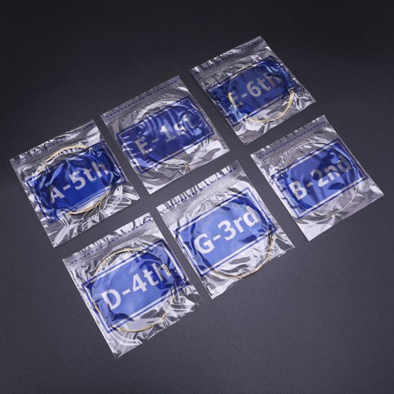 CAYE 6 Pcs Acoustic Guitar Strings Folk Guitar Musical Instruments Accessories