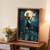 5D DIY Diamond Art Painting Kits for Adults, Halloween Skull Full Round Crystal Diamond Kits for Beginner for Home Wall Decorate